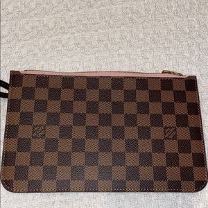 Louis Vuitton Neverfull pouch.